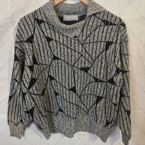 Vintage Geometric Sweater - Retro 80s/90s Style